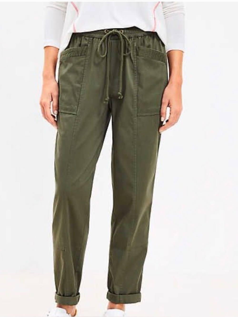 Lou & Grey Olive 🫒 Green women’s Drawstring Jogger Pants